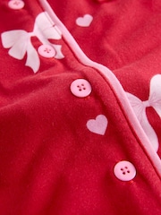Society 8 Red Matching Family Pretty Bow Print Pyjamas Set - Image 4 of 5