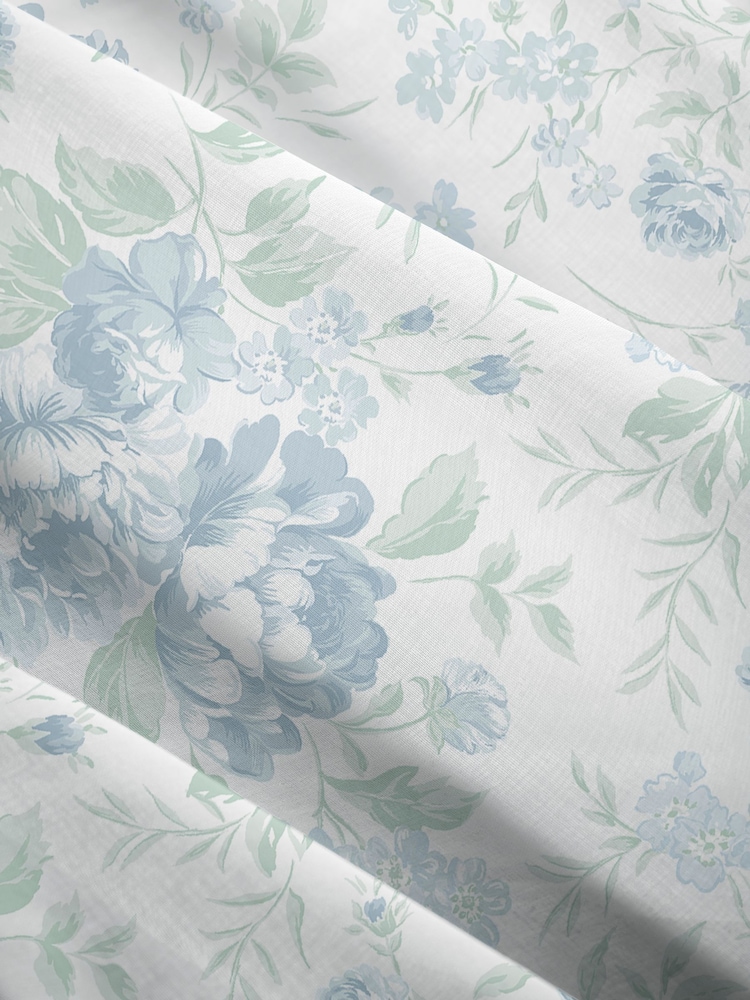 Shabby Chic by Rachel Ashwell® Blue Romantic Rose Sheer Made to Measure Roller Blind - Image 6 of 6