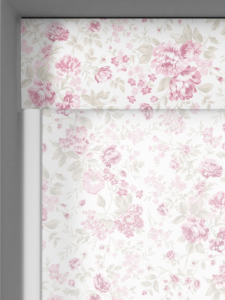 Shabby Chic by Rachel Ashwell® Pink Romantic Rose Sheer Made to Measure Roller Blind - Image 2 of 4