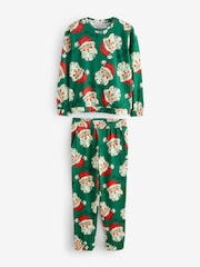 Society 8 Green Matching Family Sketchy Santa Pyjamas Set - Image 1 of 5