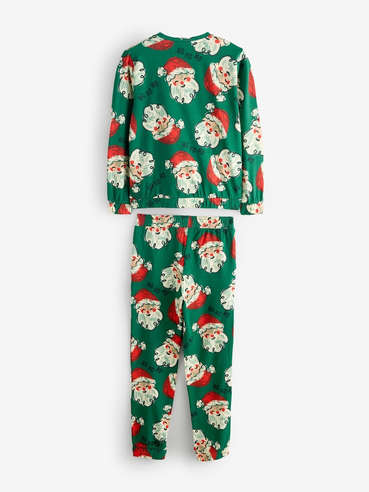 Society 8 Green Matching Family Sketchy Santa Pyjamas Set - Image 2 of 5 Society 8 Green Matching Family Sketchy Santa Pyjamas Set - Image 2 of 5