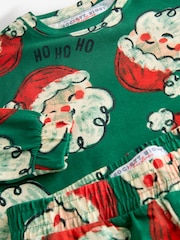 Society 8 Green Matching Family Sketchy Santa Pyjamas Set - Image 3 of 5