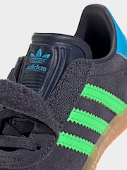 adidas Originals Navy Blue Gazelle Comfort Closure Elastic Laces Infant Trainers - Image 9 of 11