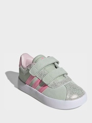 adidas Green VL Court 3.0 Hook and Loop Kids Trainers - Image 4 of 9