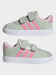 adidas Green VL Court 3.0 Hook and Loop Kids Trainers - Image 5 of 9