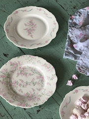 Shabby Chic by Rachel Ashwell® Set of 4 Pink Floral Side Plates - Image 2 of 4
