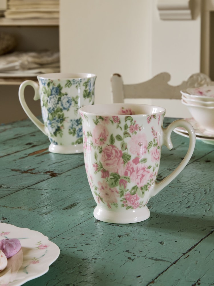 Set of 4 Multi Floral Mugs - Image 2 of 4