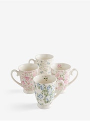 Set of 4 Multi Floral Mugs - Image 4 of 4