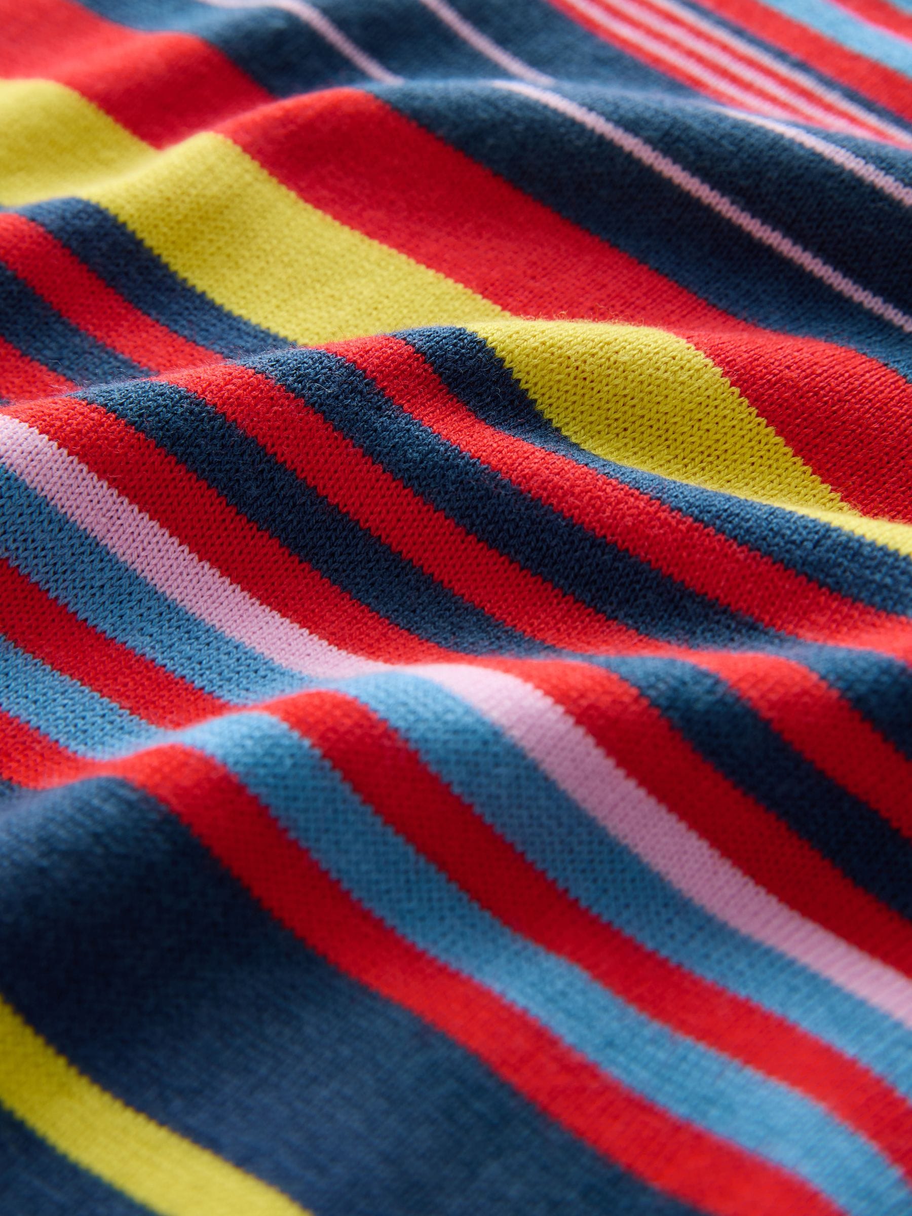 Buy Red Multi Stripe Soft Touch Cotton Rich Frill Polo Top from
