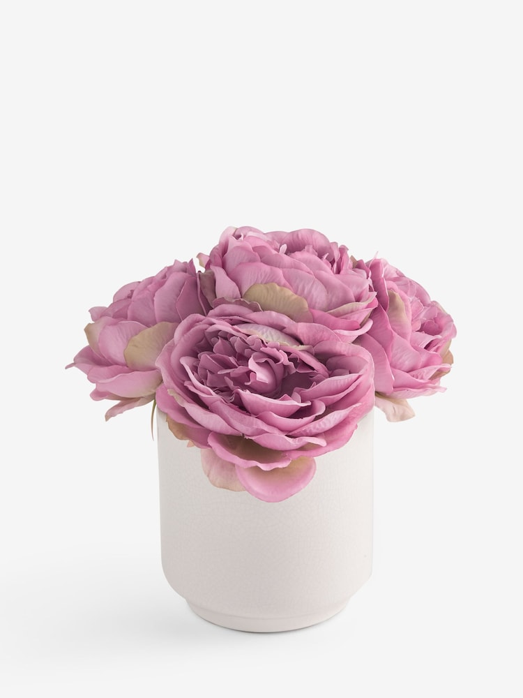 Shabby Chic by Rachel Ashwell® Pink Aritificial Peonies in Crackle Vase - Image 3 of 3