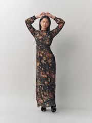 Laura Ashley Viscose Maxi Occasion Dress - Imaginea 3 din 6