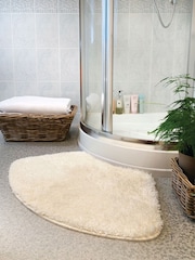 My Rug Ivory Shaggy Curved Bath Mat - Image 1 of 3