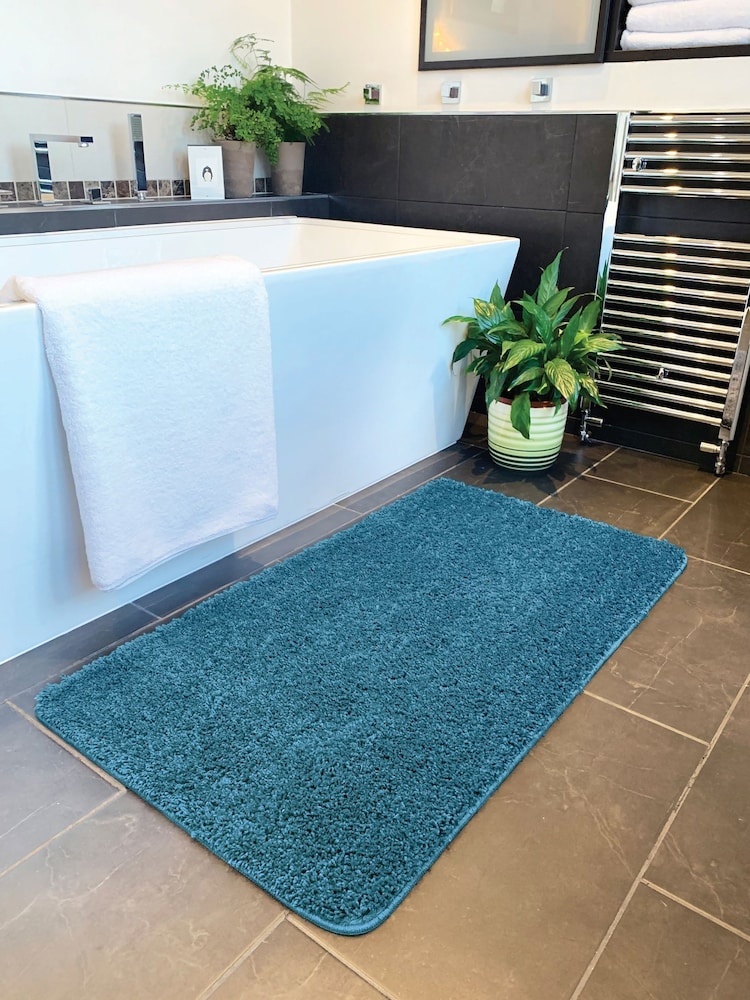 My Rug Teal Shaggy Bathmat - Image 1 of 3
