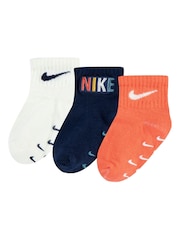 Nike Blue Infant Gripper Socks 3 Pack - Image 1 of 5