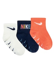 Nike Blue Infant Gripper Socks 3 Pack - Image 2 of 5