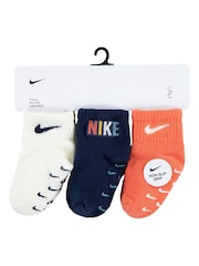 Nike Blue Infant Gripper Socks 3 Pack - Image 3 of 5