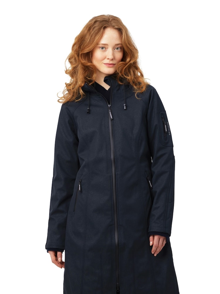 Ilse Jacobsen Waterproof Slim Fit Long Softshell Raincoat - Image 1 of 3 Ilse Jacobsen Waterproof Slim Fit Long Softshell Raincoat - Image 1 of 3