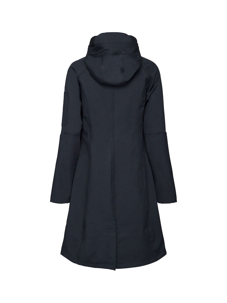 Ilse Jacobsen Waterproof Slim Fit Long Softshell Raincoat - Image 3 of 3 Ilse Jacobsen Waterproof Slim Fit Long Softshell Raincoat - Image 3 of 3