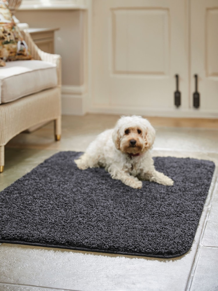 Howler & Scratch Charcoal Shaggy Pet Mat - Image 1 of 3 Howler & Scratch Charcoal Shaggy Pet Mat - Image 1 of 3