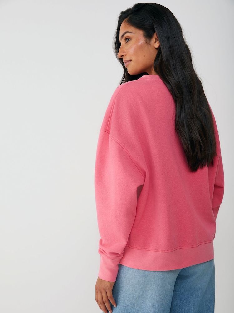 Society 8 Pink Fa la la la Sweat Top - Image 2 of 4 Society 8 Pink Fa la la la Sweat Top - Image 2 of 4