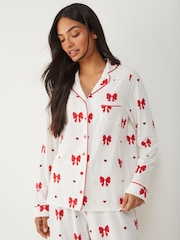 Society 8 Cream Matching Family Pretty Bow Print Pyjama Set - Image 3 of 4