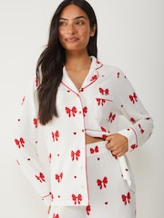Society 8 Cream Matching Family Pretty Bow Print Pyjama Set - Image 4 of 4