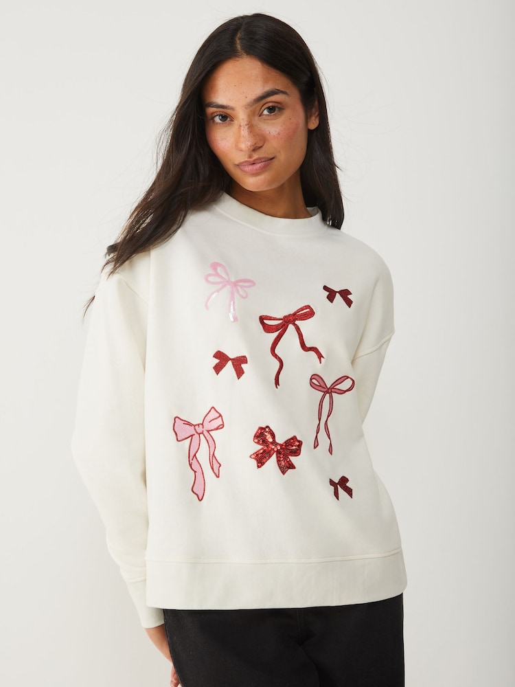 Society 8 Cream Matching Family Polly Sweat Top - Image 1 of 4 Society 8 Cream Matching Family Polly Sweat Top - Image 1 of 4