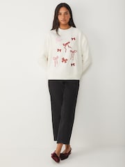 Society 8 Cream Matching Family  Polly Sweat Top - Image 3 of 4