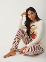 Society 8 Cream Matching Family Teddy Pyjama Set - Image 3 of 4