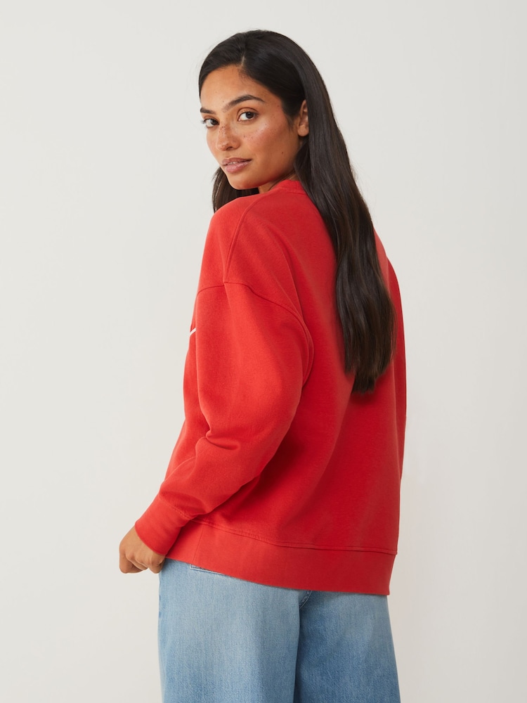 Society 8 Red Christmas List Sweat Top - Image 2 of 4 Society 8 Red Christmas List Sweat Top - Image 2 of 4