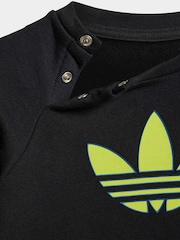 adidas Originals Black Trefoil Sweatshirt and Jogger Infant Set - Image 7 of 7