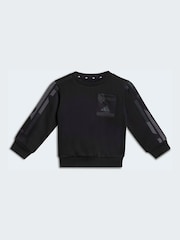 adidas Black Ground Essentials Camo Fleece Infant Kids Sweatshirt & Joggers Set - Image 2 of 8