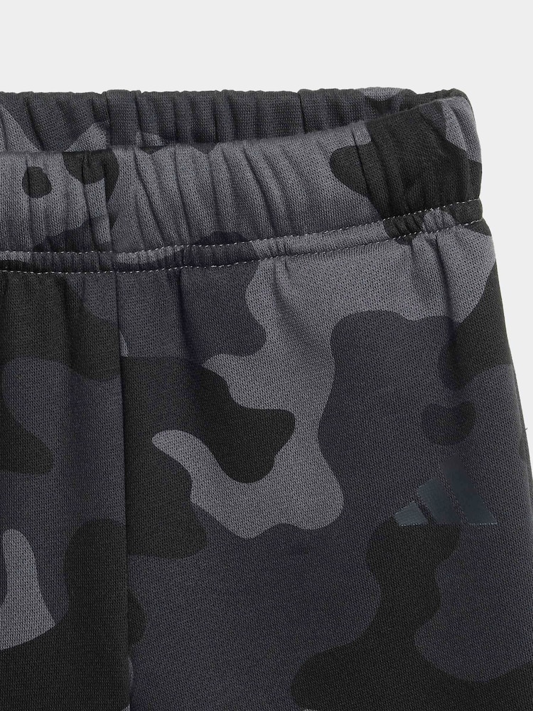 adidas Black Ground Essentials Camo Fleece Infant Kids Sweatshirt & Joggers Set - Image 7 of 7