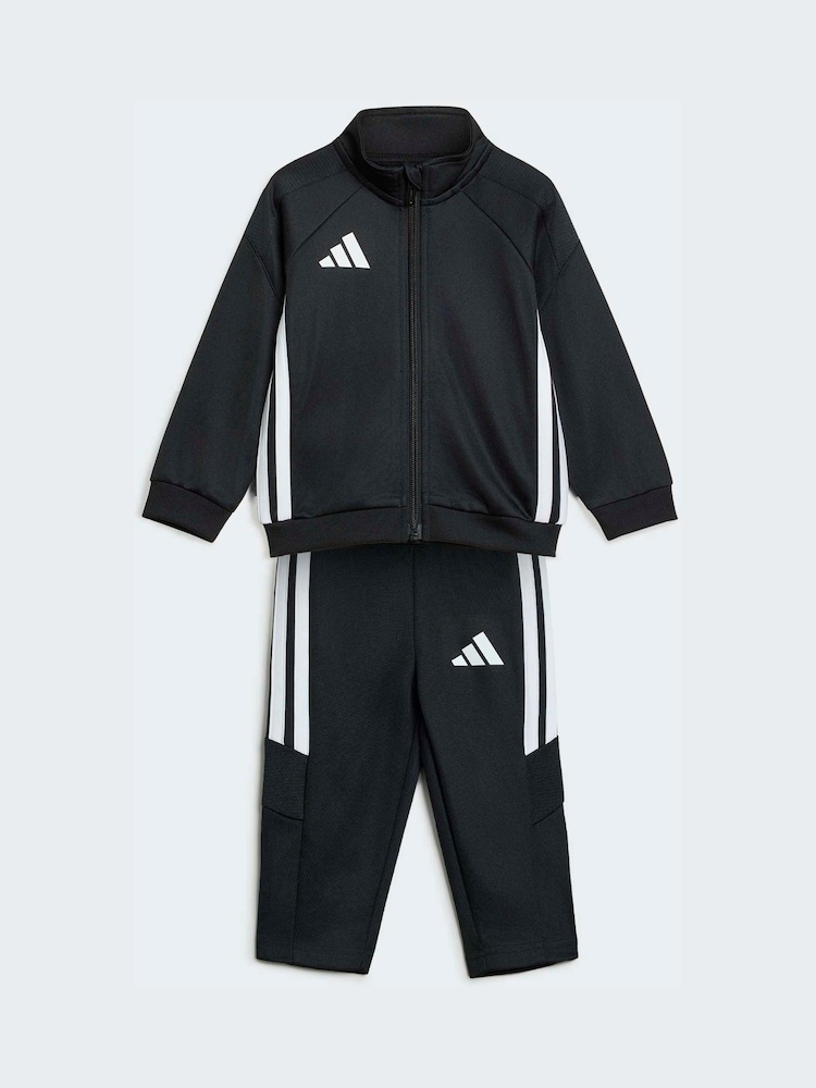 adidas Black Tiro Essentials Infant Tracksuit Set - Image 1 of 7