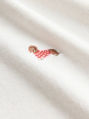 Ecru desas suņu izšuvums - Īpaši mīksts džemperis ar apaļu kakla izgriezumu un garām piedurknēm - Attēls 6 no 7