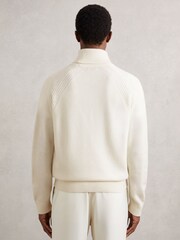 Reiss Off White Gosforth Wool-Cashmere Roll-Neck Jumper - Image 5 of 6