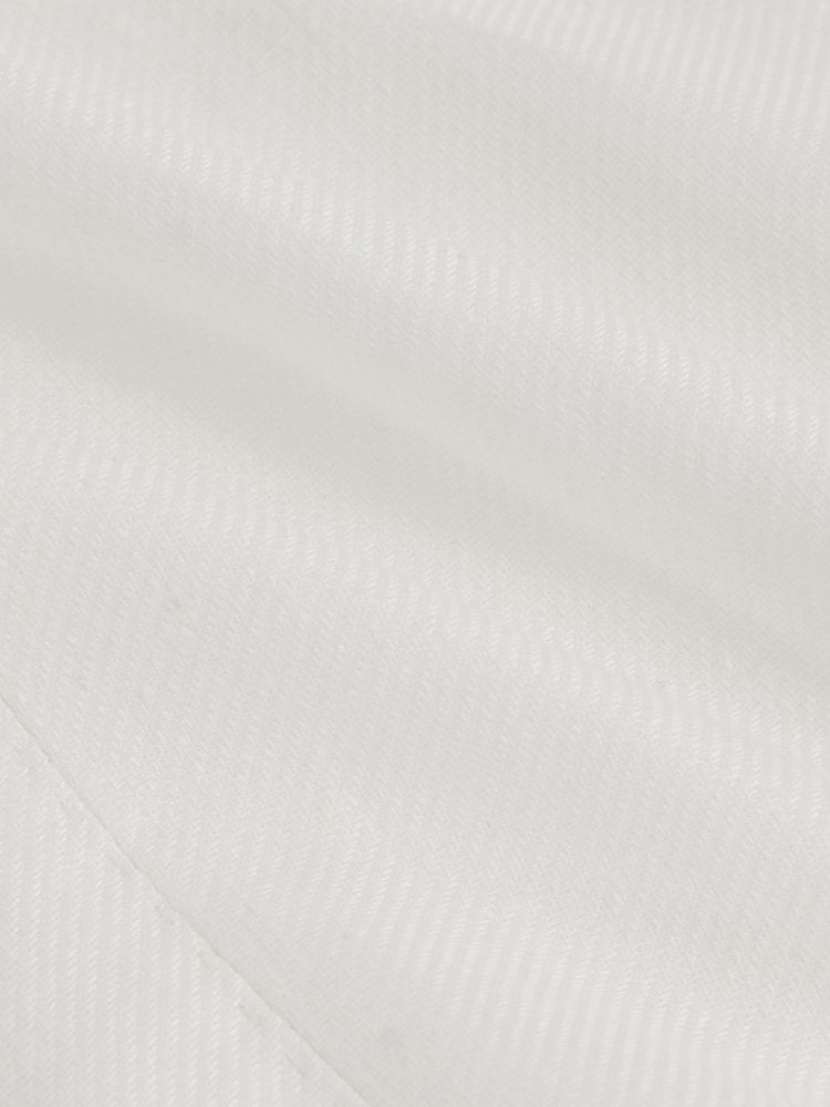 Reiss White Hamlet Slim Fit Lyocell Linen Single Breasted Suit Blazer - Image 8 of 8
