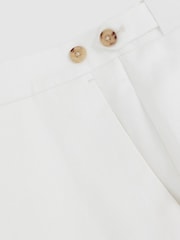 Reiss White Hamlet Slim Fit Lyocell Linen Suit Trousers - Image 7 of 7
