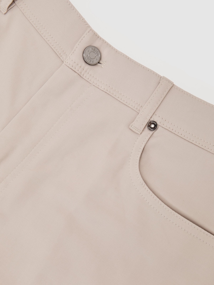 Reiss Stone Canterbury Slim-Fit Five-Pocket Trousers - Image 6 of 6 Reiss Stone Canterbury Slim-Fit Five-Pocket Trousers - Image 6 of 6