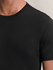 Reiss Black Count Airwater-Cotton Crew-Neck T-Shirt - Image 4 of 7
