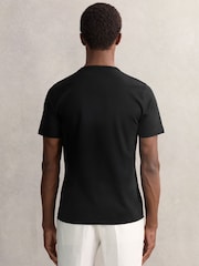 Reiss Black Count Airwater-Cotton Crew-Neck T-Shirt - Image 5 of 7