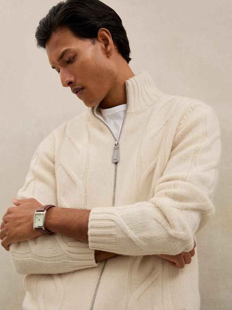 Reiss Ivory White Baker Cardigan - Image 1 of 6