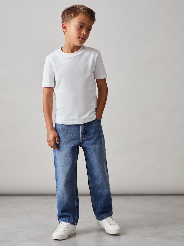Reiss Blue Ronnie Relaxed-Fit Jeans - Image 2 of 4