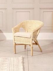 Desser Natural Kids Wicker Loom Chair With Cushion Pad - Image 1 of 2