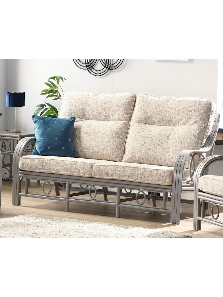 Desser Grey Wash Fabric Madrid 3 Seater Sofa - Image 1 of 2