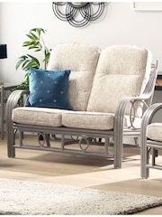 Desser Grey Wash Madrid Grey 2 Seater Fabric Sofa - Image 1 of 2