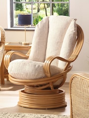Desser Light Oak Centurion Lamintaed Swivel Rocker Fabric Chair - Image 1 of 2