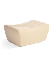 Desser Cream Cozy Upholstered Pouffe Boucle Footstool - Image 2 of 2