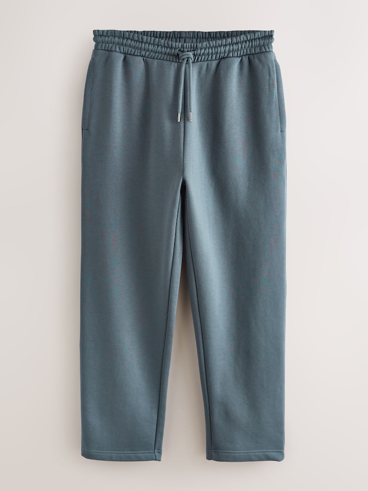 Steel Blue Straight Fit Cotton Rich Jersey Joggers - Image 1 of 3 Steel Blue Straight Fit Cotton Rich Jersey Joggers - Image 1 of 3