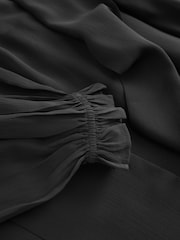 Laura Ashley Black Chiffon Scarf Bow Blouse - Image 8 of 8